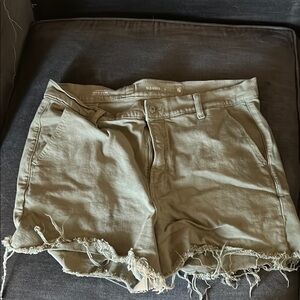 Old Navy Tan Cargo Shorts with Frayed Hem